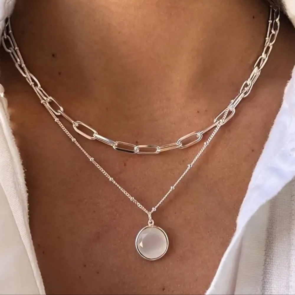 Layered Round Necklace - Picture 1 of 5